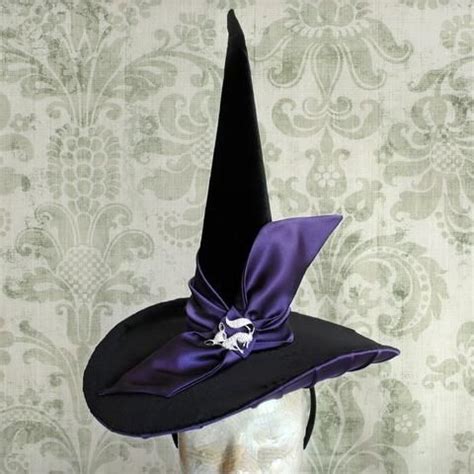 Midnight black witch hat